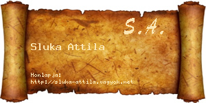 Sluka Attila névjegykártya